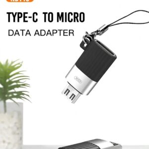 XO NB149-C USB Type-C to Micro USB connector adapter, compact and durable for charging and data transfer