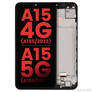 OLED Screen Assembly with Frame for Samsung Galaxy A15 A155 A156 2023 replacement, display, and digitizer