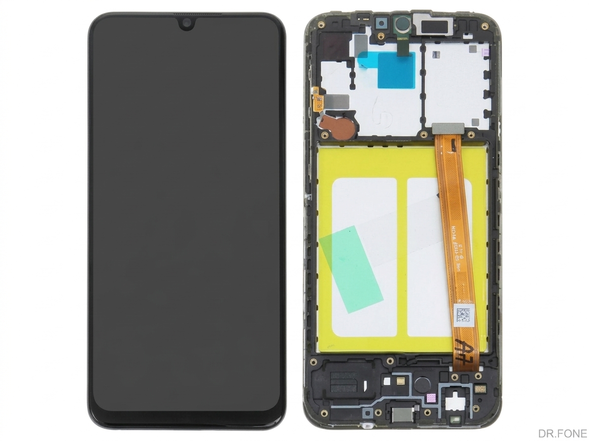 DRFONE-IMG-2394 Samsung Galaxy A20e A202 LCD display screen black replacement for 2019 model, front view