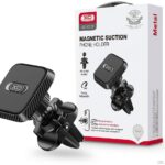 XO C123 Square Magnetic Air Outlet Bracket for cars, black, universal fit for smartphones, strong magnet mount