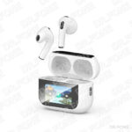 XO-X47 Smart TWS Earbuds with LCD Touchscreen Case, White
