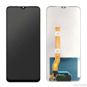 OPPO A17/A17k 4G (2022) black LCD screen replacement, front view, compatible with OPPO A17 and A17k models
