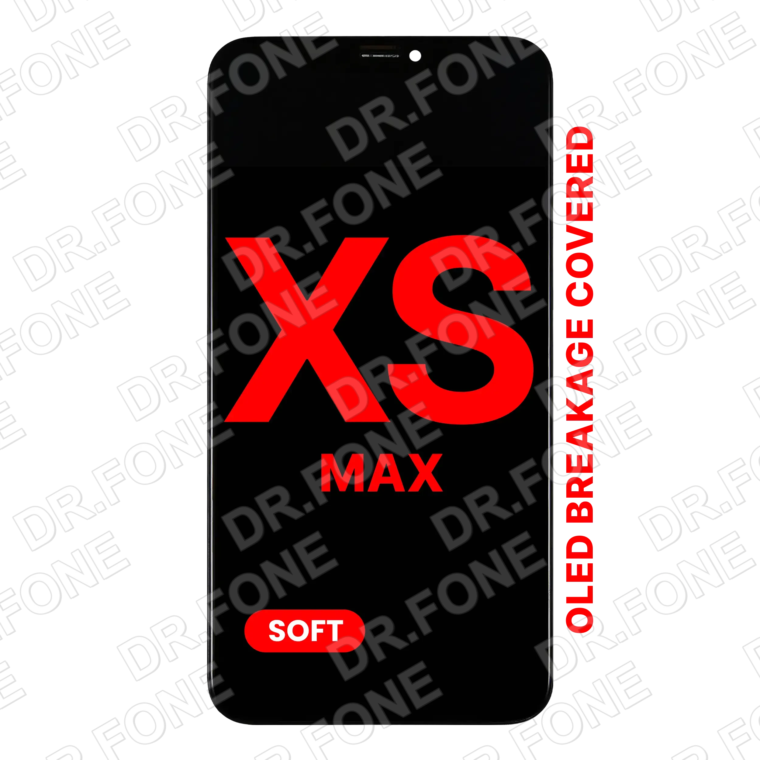 DRFONE-IMG-1 XO7 Soft OLED Screen Replacement Assembly for iPhone XS Max with Pre-Installed Camera Ring and Proximity Bracket