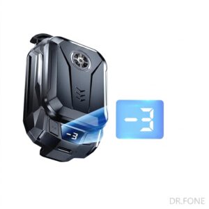 SL06 Portable Rechargeable 1500mAh Battery in black with intelligent semiconductor heat sink, external back coin design