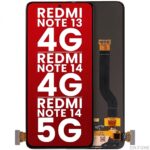 OLED Display Assembly for Xiaomi Redmi Note 13/14 4G & 5G, no frame, vivid color, responsive touch
