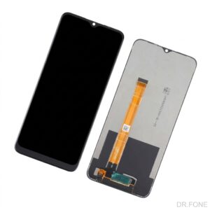 OPPO Realme C21Y and C25Y 4G LCD replacement screen in black, no frame, high-quality display