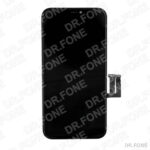 Original pulled black LCD display assembly compatible with iPhone 11, high-quality replacement for damaged screens.