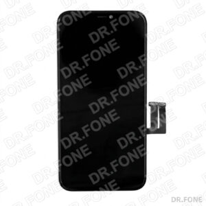 Original pulled black LCD display assembly compatible with iPhone 11, high-quality replacement for damaged screens.