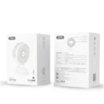 MF79 6-inch adjustable desktop fan with 2400mAh battery, white, portable and angle-adjustable design