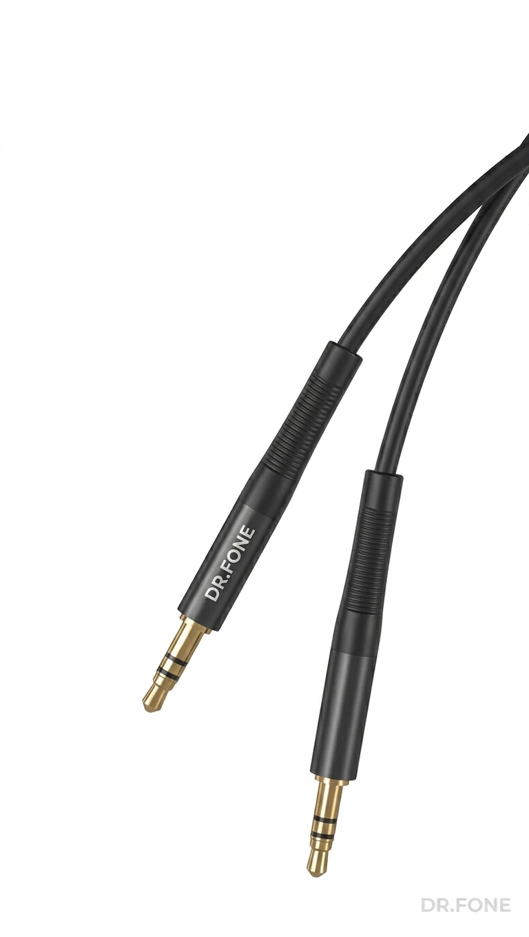 DRFONE-IMG-2597 NB-R175B 3.5mm male-to-male audio adapter cable, 2 meter length, durable and compatible with devices