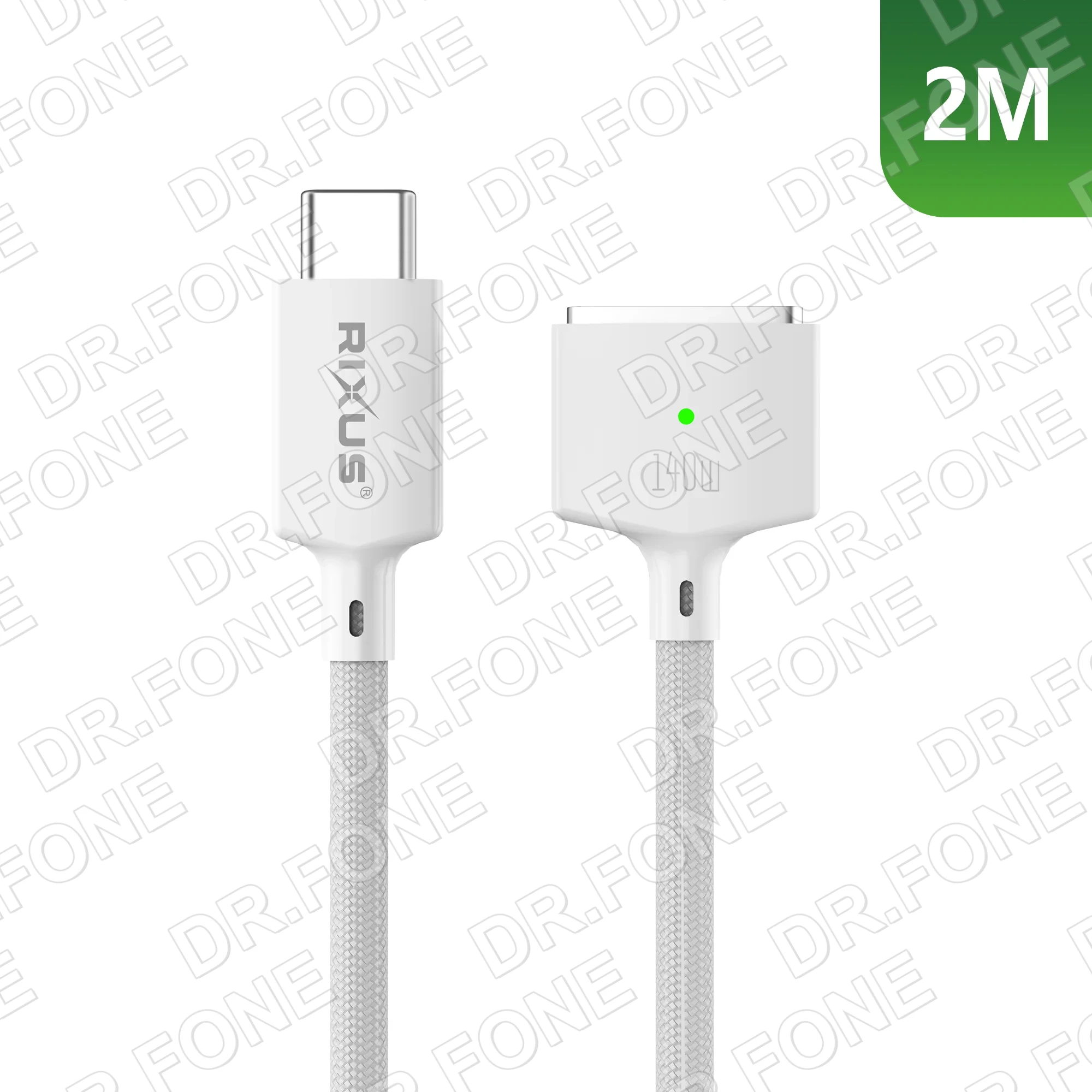 A00004675_A Rixus RXUC140 USB-C To MagSafe Compatible 3 Cable 140W White - Image 1