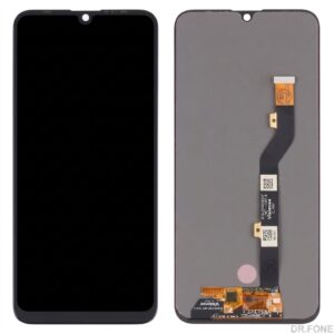 Tecno Pouvoir 3 Plus original LCD display replacement in black, no frame, for screen repair or upgrade