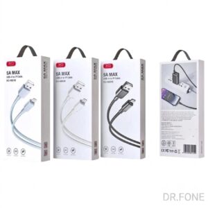 XO NB249 5A Colorful PVC Lightning Data Cable with shiny finish for Apple devices, fast charging