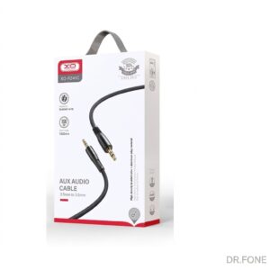 XO NB-R241C transparent 3.5mm male to 3.5mm male audio cable for smartphones, headphones, and speakers