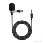 XO-MKF 01 Lavalier Microphone with line control and 3.5mm jack, clip-on design for hands-free recording