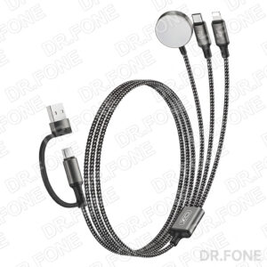 XO-CX040 100W USB-A/USB-C 3-in-1 Fast Charging Braided Cable 1.2m