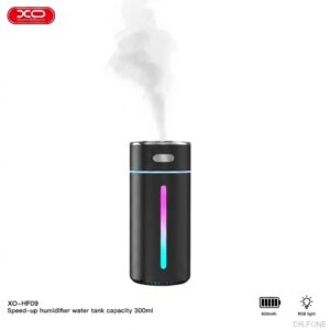 HF09 Cool Atmosphere Night Light multi-purpose humidifier, gray color, suitable for car and desktop use
