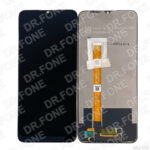 OPPO A15, A15s, A35, A16K, A16e (2020) OEM replacement black LCD screen, front view