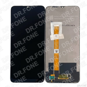 OPPO A15, A15s, A35, A16K, A16e (2020) OEM replacement black LCD screen, front view