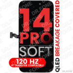 iPhone 14 Pro Soft OLED Replacement Screen, 120Hz, IC compatible, Dynamic Island ready, vivid color display