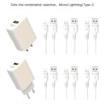 XO L85D QC3.0 18W UK charger with Lightning cable NB111, fast charge, compact, compatible with Apple devices