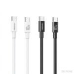 XO THREEKEY 100W USB-C to USB-C Fast Charging Data Cable, Black