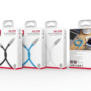 NB-Q228A 1.2m Type-C to Lightning cable, zinc alloy connectors, PD27W support, silicone TPE, OD6.0 thick, for Apple devices