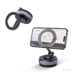 MagSafe Magnetic Car Phone Mount with Rotating Vacuum Suction Base