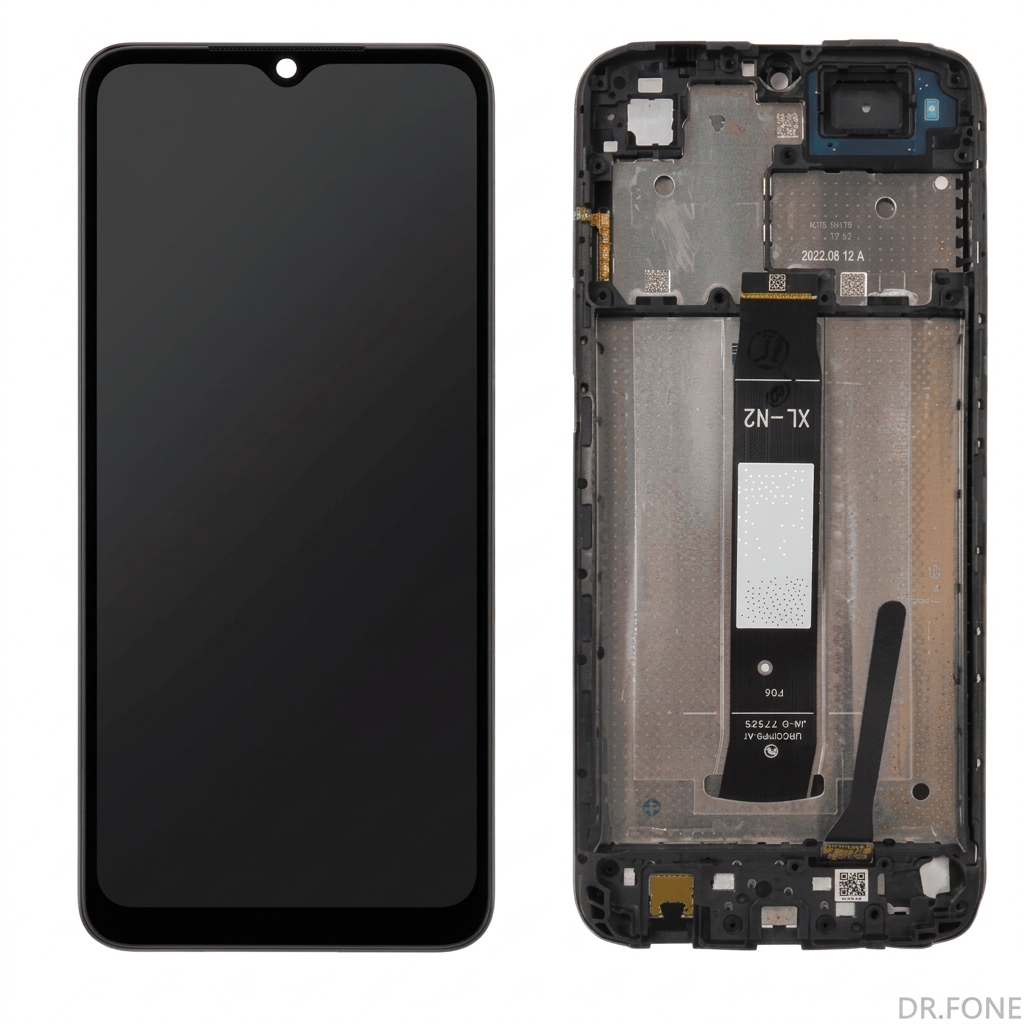 DRFONE-IMG-2286 Xiaomi Redmi A1/A1+ (4G) 2022 black LCD display replacement screen, high-quality repair part