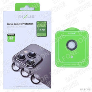 Rixus Metal Shield Camera Tempered Glass For iPhone 17 Air Blue