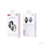 XO-J5 Smart Business Watch in black with AMOLED display, professional style, business smartwatch