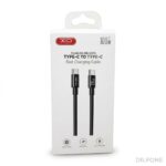 XO THREEKEY 100W USB-C to USB-C Fast Charging Data Cable, Black