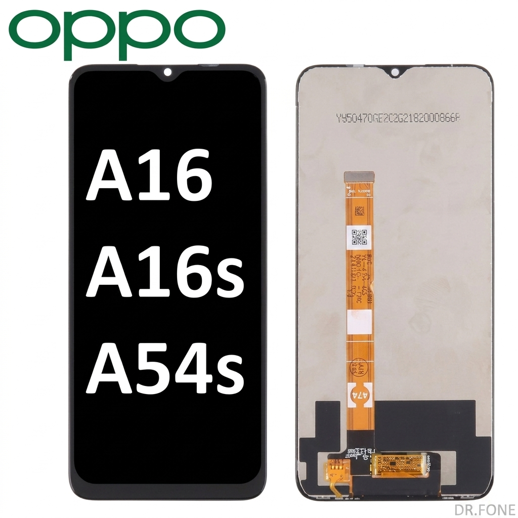 DRFONE-IMG-2045 Black replacement LCD screen for OPPO Realme A16, A16s, and A54s (2021), high-quality display part