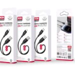 NB238 Zeus Series 1M Liquid Silicone Lightning Cable, high elasticity, durable, tangle-free, compatible with Apple Lightning devices