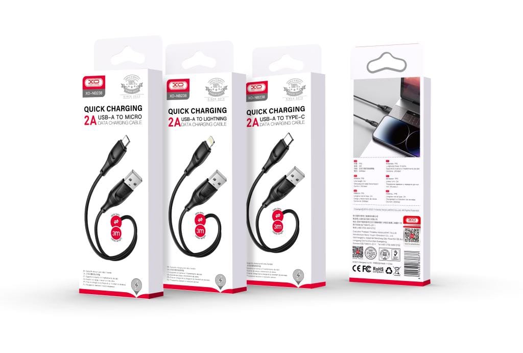 DRFONE-IMG-1 NB238 Zeus Series 1M Liquid Silicone Lightning Cable, high elasticity, durable, tangle-free, compatible with Apple Lightning devices
