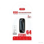 USB 3.0 U30 64GB flash drive in black, high-speed storage for fast data transfer and portable file management