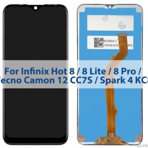 Infinix Hot 8 Original LCD Display Without Frame in Black, replacement screen for Infinix Hot 8