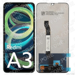 Black LCD replacement for Xiaomi Redmi A3 4G 2024, compatible screen, display repair part