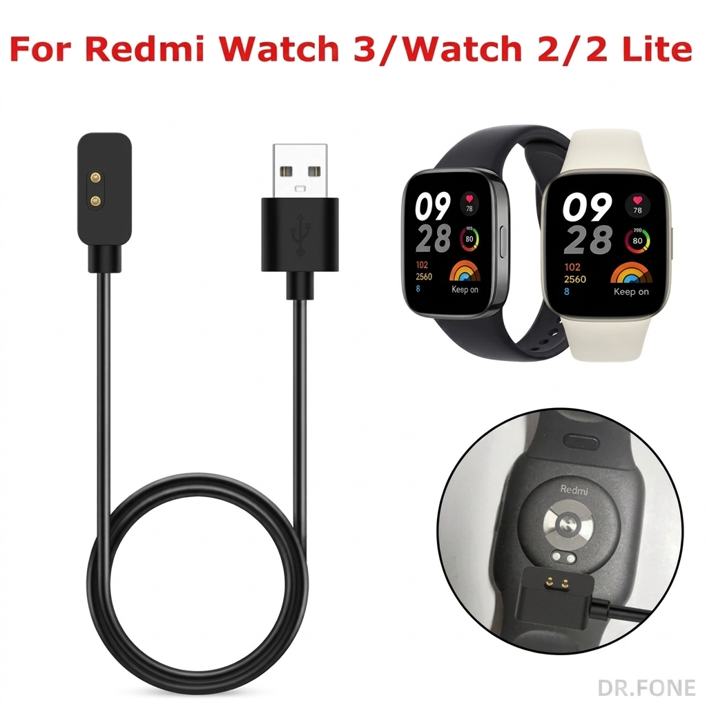 DRFONE-IMG-1 Redmi Mi Watch charger cable, replacement USB charging cable for Redmi smartwatch accessories