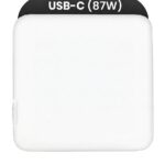 87W USB-C Power Adapter OEM Grade A for MacBook, iMac, and USB-C devices – fast charging, foldable prongs, compact design.