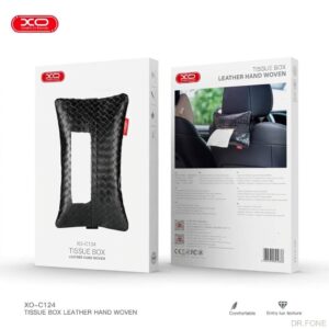 XO C124 Car Tissue Bag – Black, compact tissue holder for car interiors, easy to install and refill.