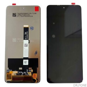 Redmi Note 9T 5G LCD display replacement in black, no frame, suitable for device repairs