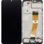 Samsung Galaxy A03 SM-A035G black LCD screen replacement, compatible with 2022 model, front view