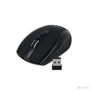 Maxlife Wireless Optical Mouse black, ergonomic design, adjustable DPI, USB nano receiver, matte finish