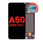 OLED Assembly without frame with fingerprint sensor for Samsung Galaxy A50, A30, A50s, aftermarket replacement