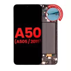 OLED Assembly without frame with fingerprint sensor for Samsung Galaxy A50, A30, A50s, aftermarket replacement