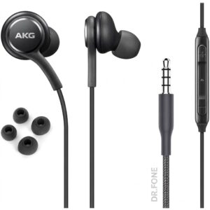 AKG Samsung EO-IG955 black in-ear earphones with 3.5mm jack, ergonomic fit, tangle-free cable, and in-line remote