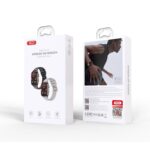 XO-J10 Smart Sport Watch in black featuring AMOLED display, fitness tracking, and notification support