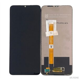 Black LCD display replacement for OPPO A15, A15s, A35 and Realme C11, C12, C15, C25 (2020) – front view