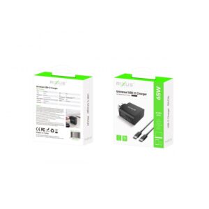 RIXUS 44W Universal Surface Charger compatible with Microsoft Surface devices, shown with connector and compact design